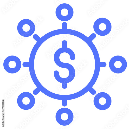 payment funding crowdfunding donation investment dollar line icon