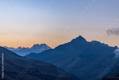 sunrise in the mountains