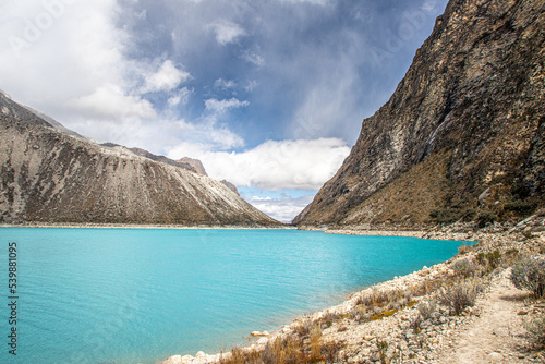 andean lake in the mountains