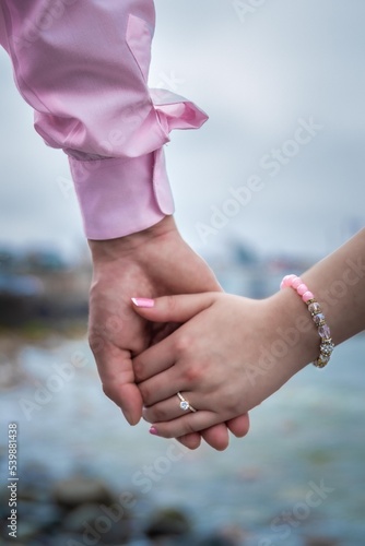 couple holding hands