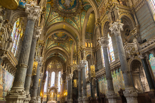 Notre Dame de Fourviere in Lyon photo