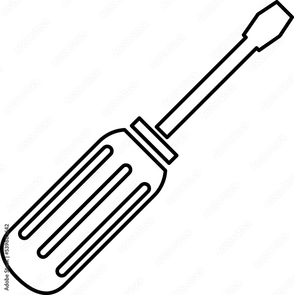 Screwdriver icon, logo isolated on white background Screwdriver icon, logo isolated on white background