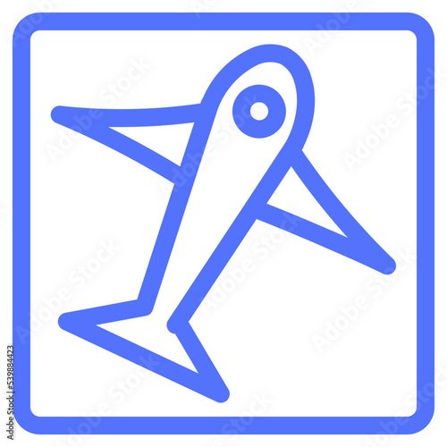 airplane fly plane travel trip flight transportation line icon