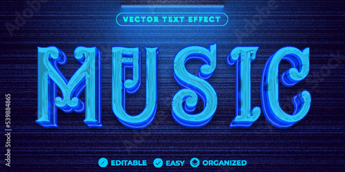 Music Text Effect,Fully Editable Font Text Effect