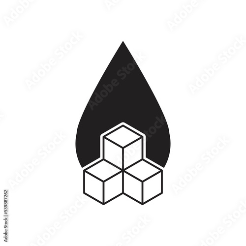 Blood sugar cell icon design. Sugar In The Blood , Glycemia icon , vector illustration
