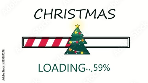 Christmas days are coming, loading bar