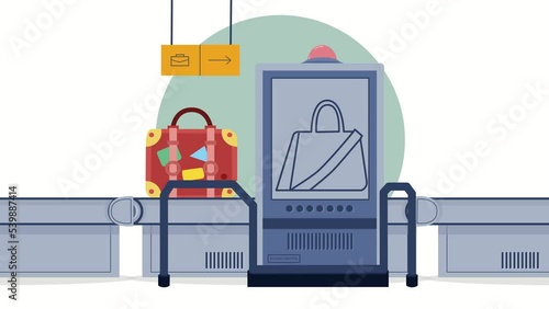 Scanning equipment for the airport, checking out luggages