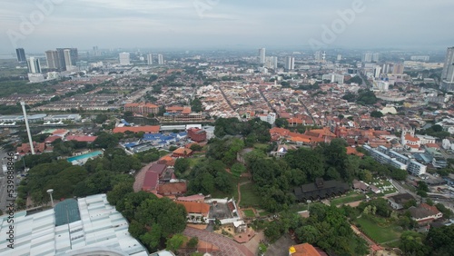 Malacca, Malaysia - October 16, 2022: The Historical Landmark Buildings and Tourist Attractions of Malacca