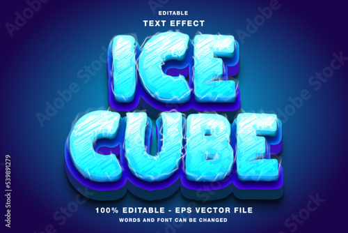 Ice Cube Editable Text Effect