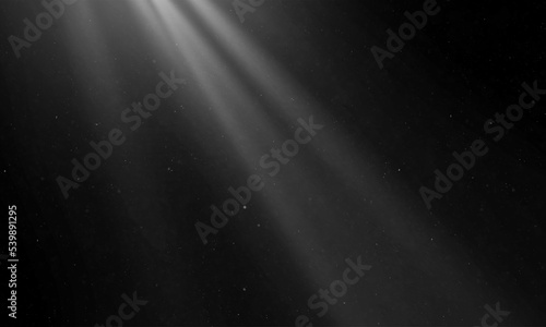 Fotografie, Obraz Show spotlights with glow effect on dark background.