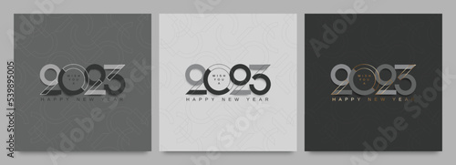 2023 new year with modern typeface. 2023 Luxury design background for greeting card, flyer, poster, banner and post media template