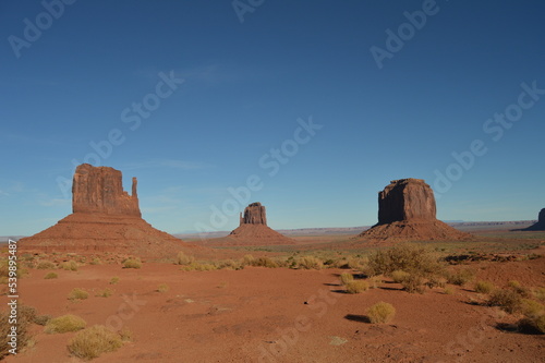 Midday view of the Mitten Buttes at Utah s Monument Valley