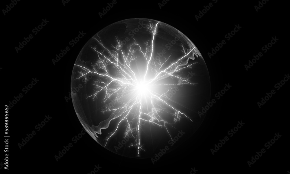 Spherical thunder and lightning effect. Spherical thunder and lightning effect.