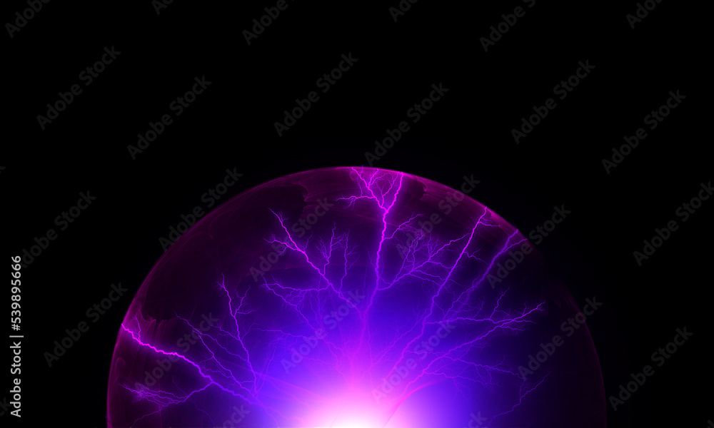 Spherical thunder and lightning effect. Spherical thunder and lightning effect.