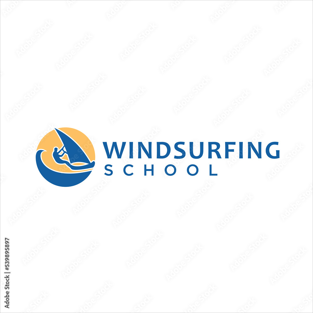 Windsurfing spoort school logo design Windsurfing spoort school logo design