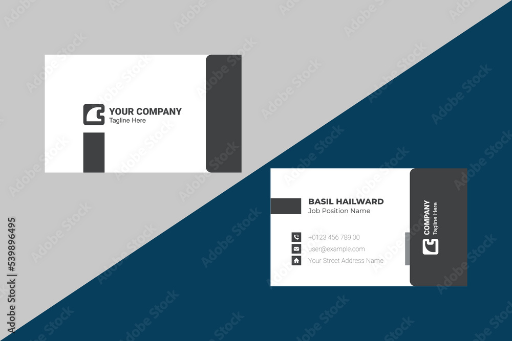 Fototapeta premium Clean Design Business Card Layout