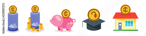 Saving Ghanaian Cedi Money Set