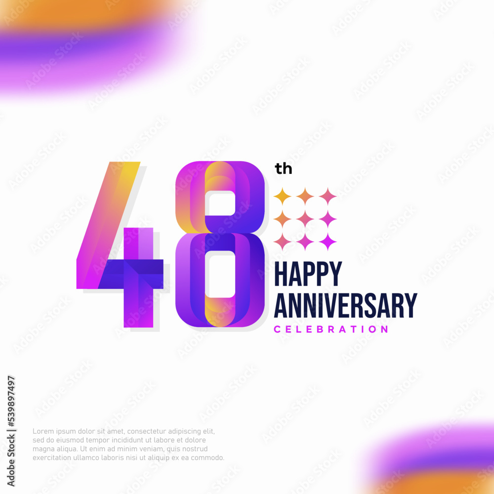 Number 48 logo icon design, 48 birthday logo number, anniversary 48 Number 48 logo icon design, 48 birthday logo number, anniversary 48