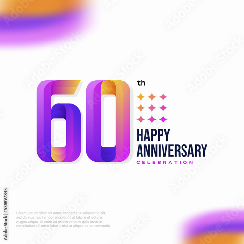 Number 60 logo icon design, 60 birthday logo number, anniversary 60