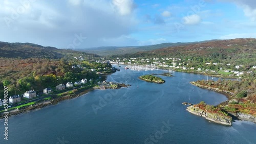 Wallpaper Mural The Fishing Village of Tarbert in Scotland Aerial View Torontodigital.ca