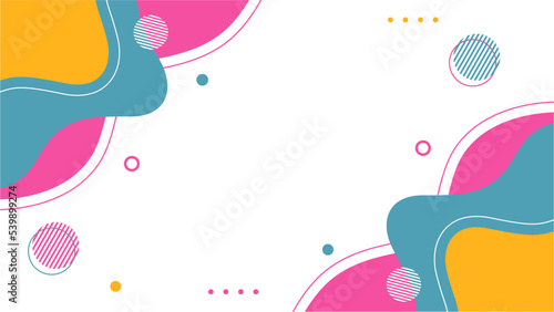 Abstract vector background. Colorful Geometry background with waving shapes. Suitable for wallpapers and various designs such as business cards, templates, posters, banners and others