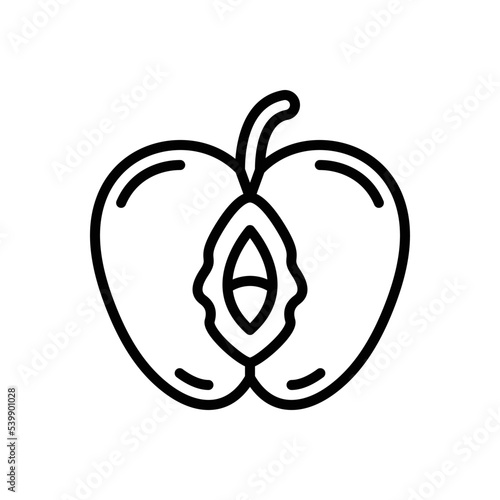 Black line icon for cunt