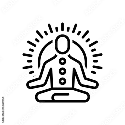 Black line icon for existed