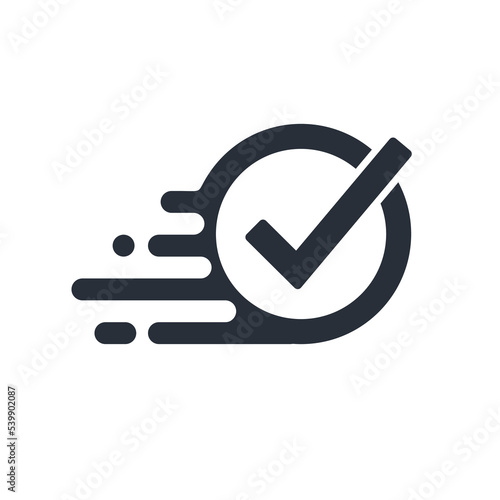 Fast execution. Expert support. Vector linear icon isolated on white background.