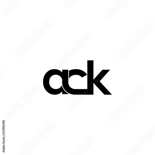 ack lettering initial monogram logo design