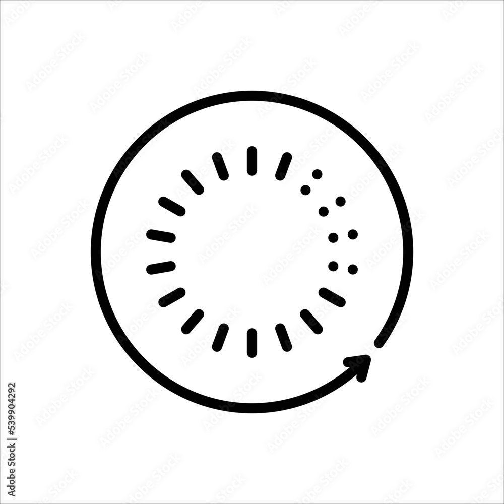 Black line icon for slow Black line icon for slow