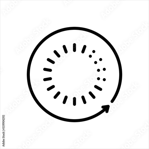Black line icon for slow