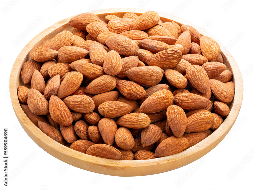Roasted Delicious Almond isolated on white background, Roasted Almond on white PNG File. Roasted Delicious Almond isolated on white background, Roasted Almond on white PNG File.