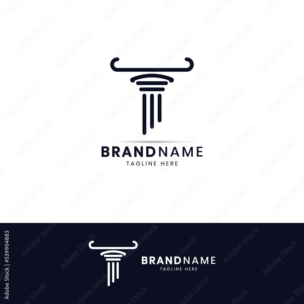 Lawyer Logo With A Shape Like A Pillar And Like A Court And A Suitable Black Color To Make This Logo Design. Unique, Attractive, Modern. Lawyer Logo With A Shape Like A Pillar And Like A Court And A Suitable Black Color To Make This Logo Design. Unique, Attractive, Modern.