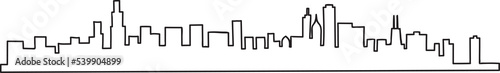 Free hand sketch of Chicago skyline. 