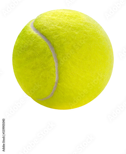 Tennis ball isolated on white background, Yellow Tennis ball sports equipment on white white PNG File. photo