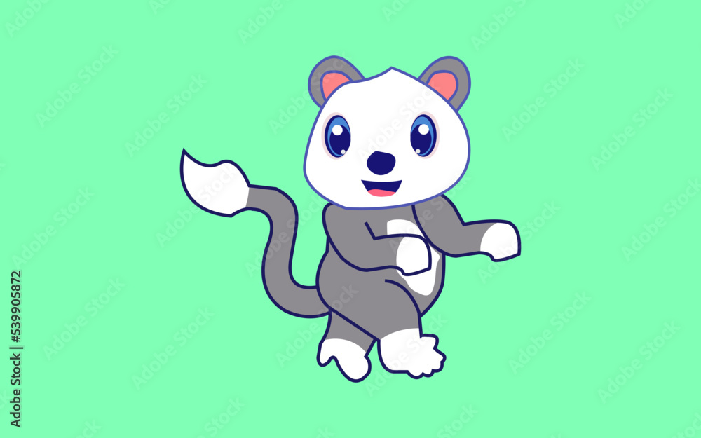 Naklejka premium cute cat illustrator