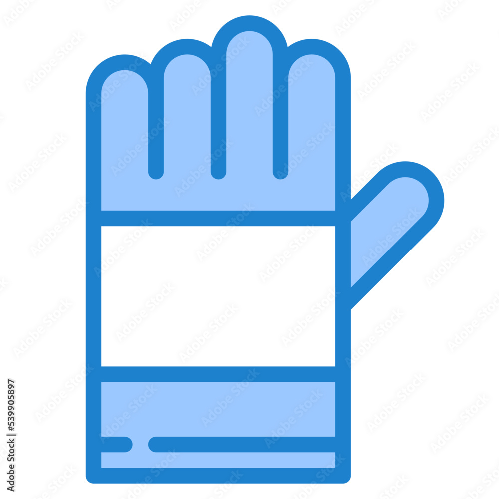 Carpentry glove blue style icon Carpentry glove blue style icon