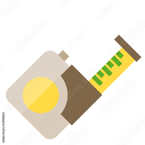 Measuring tape flat style icon
