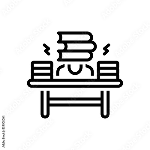 Black line icon for burden