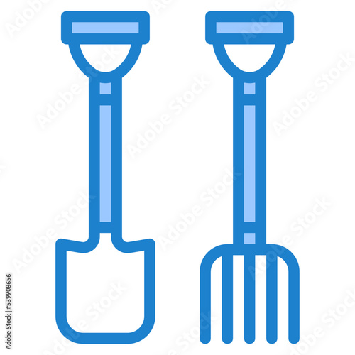 Building tool blue style icon