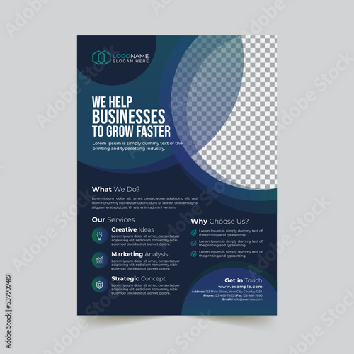 Creative corporate modern business flyer template design