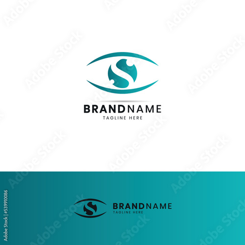 Eye Logo Design Vector Template. Colorful Media Icon. Vision Logotype Concept Idea.