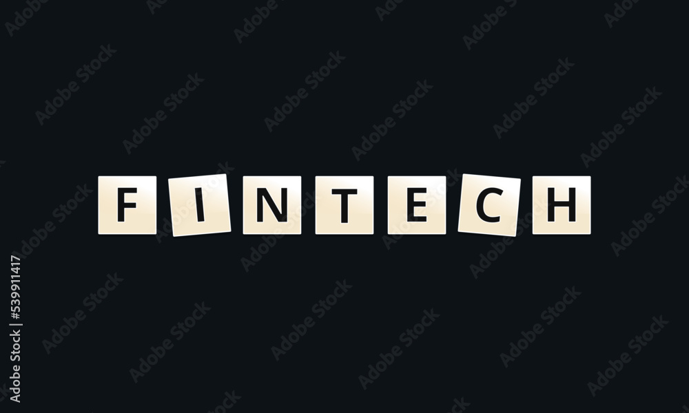 Obraz premium FINTECH Scrabble Text