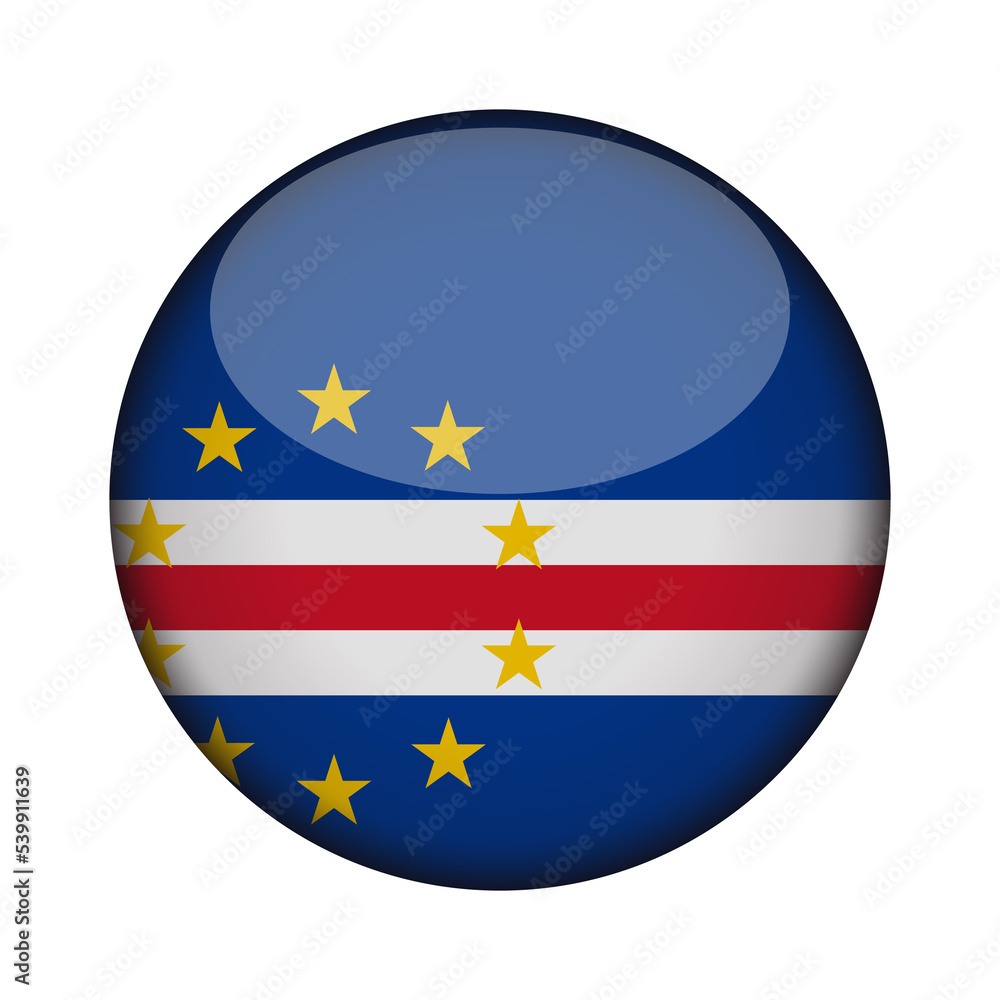 cape verde Flag in glossy round button of icon. National concept sign. Independence Day. isolated on transparent background. cape verde Flag in glossy round button of icon. National concept sign. Independence Day. isolated on transparent background.