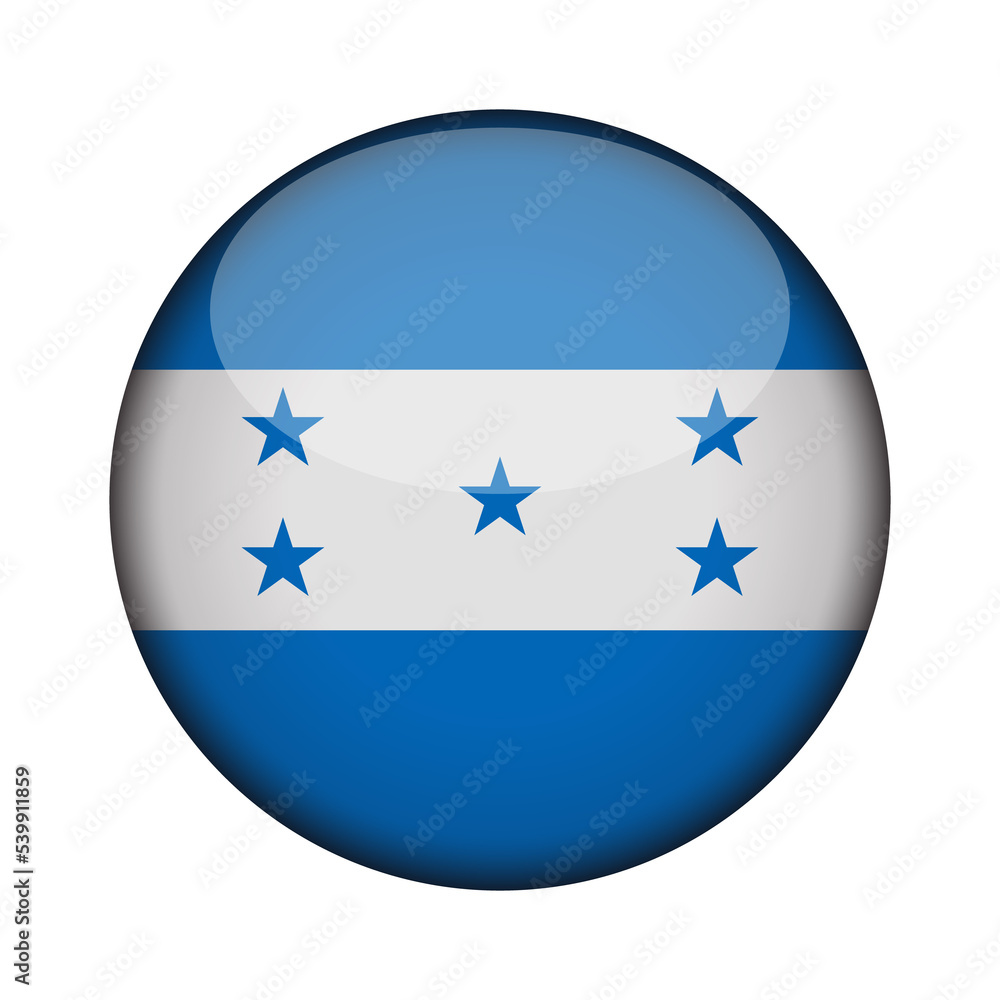honduras Flag in glossy round button of icon. National concept sign. Independence Day. isolated on transparent background. honduras Flag in glossy round button of icon. National concept sign. Independence Day. isolated on transparent background.