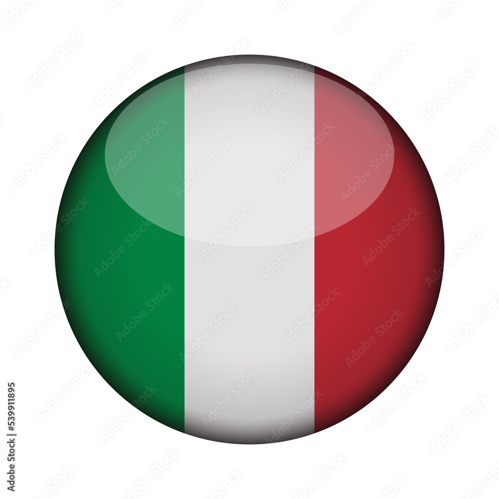 italy Flag in glossy round button of icon. National concept sign. Independence Day. isolated on transparent background. italy Flag in glossy round button of icon. National concept sign. Independence Day. isolated on transparent background.