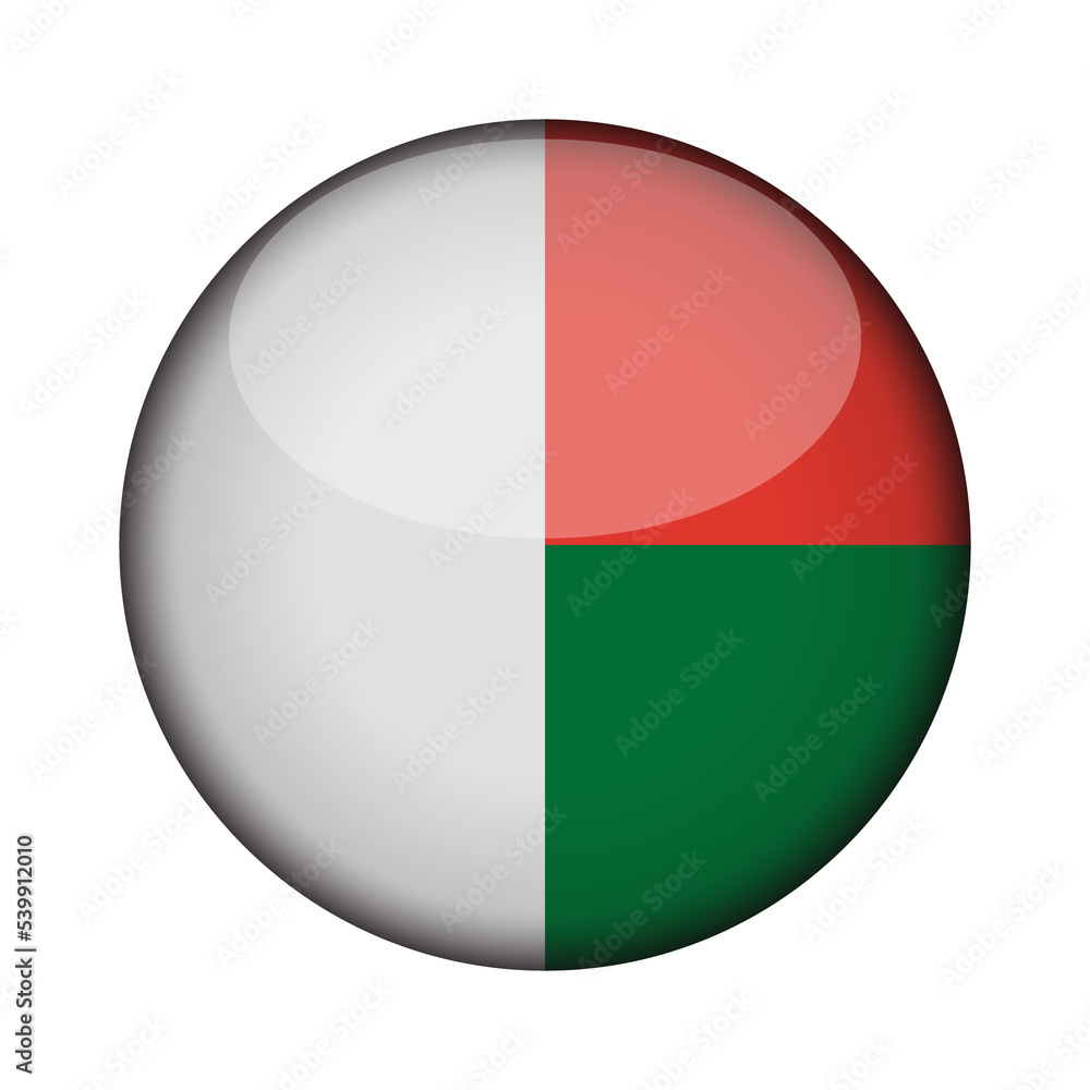 madagascar Flag in glossy round button of icon. National concept sign. Independence Day. isolated on transparent background. madagascar Flag in glossy round button of icon. National concept sign. Independence Day. isolated on transparent background.