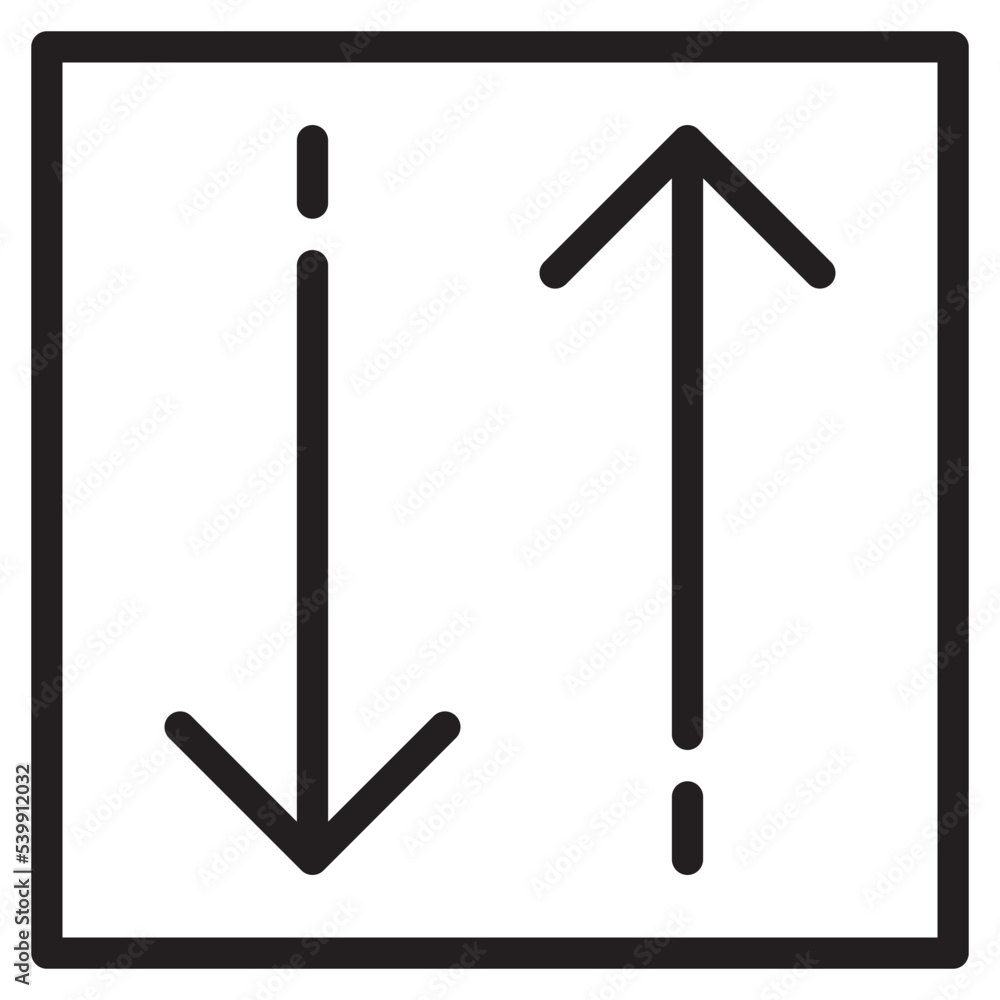 Up Down Arrow outline style icon Up Down Arrow outline style icon