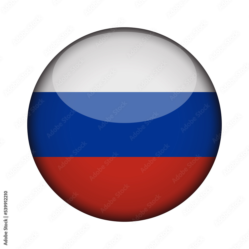 russia Flag in glossy round button of icon. National concept sign. Independence Day. isolated on transparent background. russia Flag in glossy round button of icon. National concept sign. Independence Day. isolated on transparent background.
