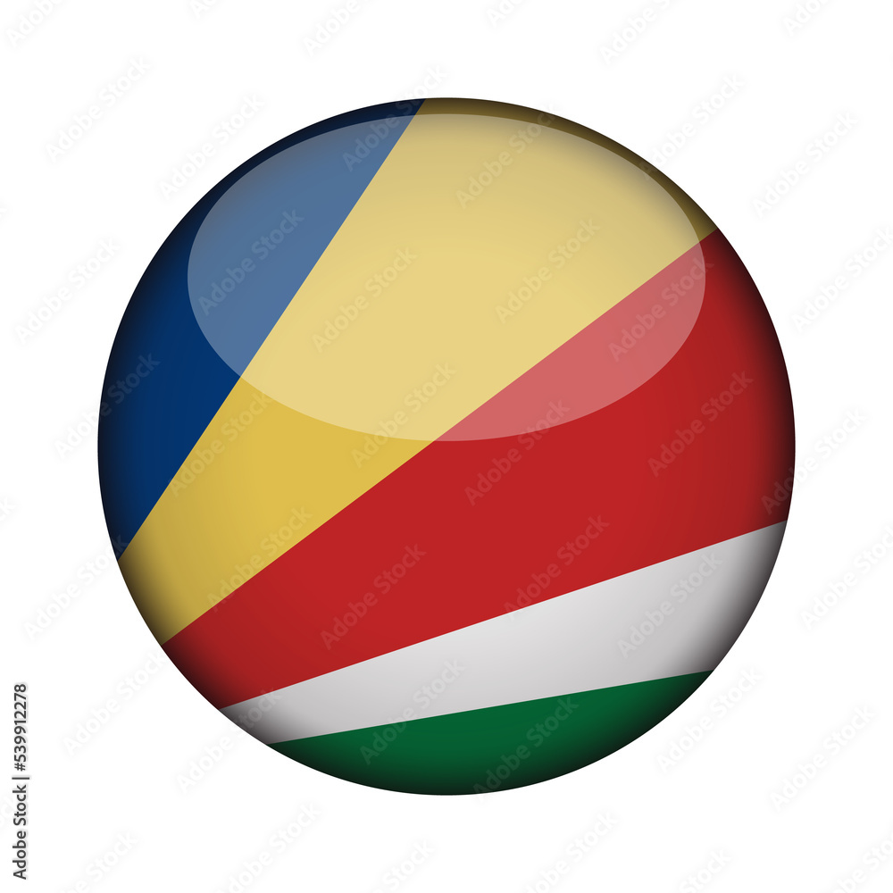 seychelles Flag in glossy round button of icon. National concept sign. Independence Day. isolated on transparent background. seychelles Flag in glossy round button of icon. National concept sign. Independence Day. isolated on transparent background.